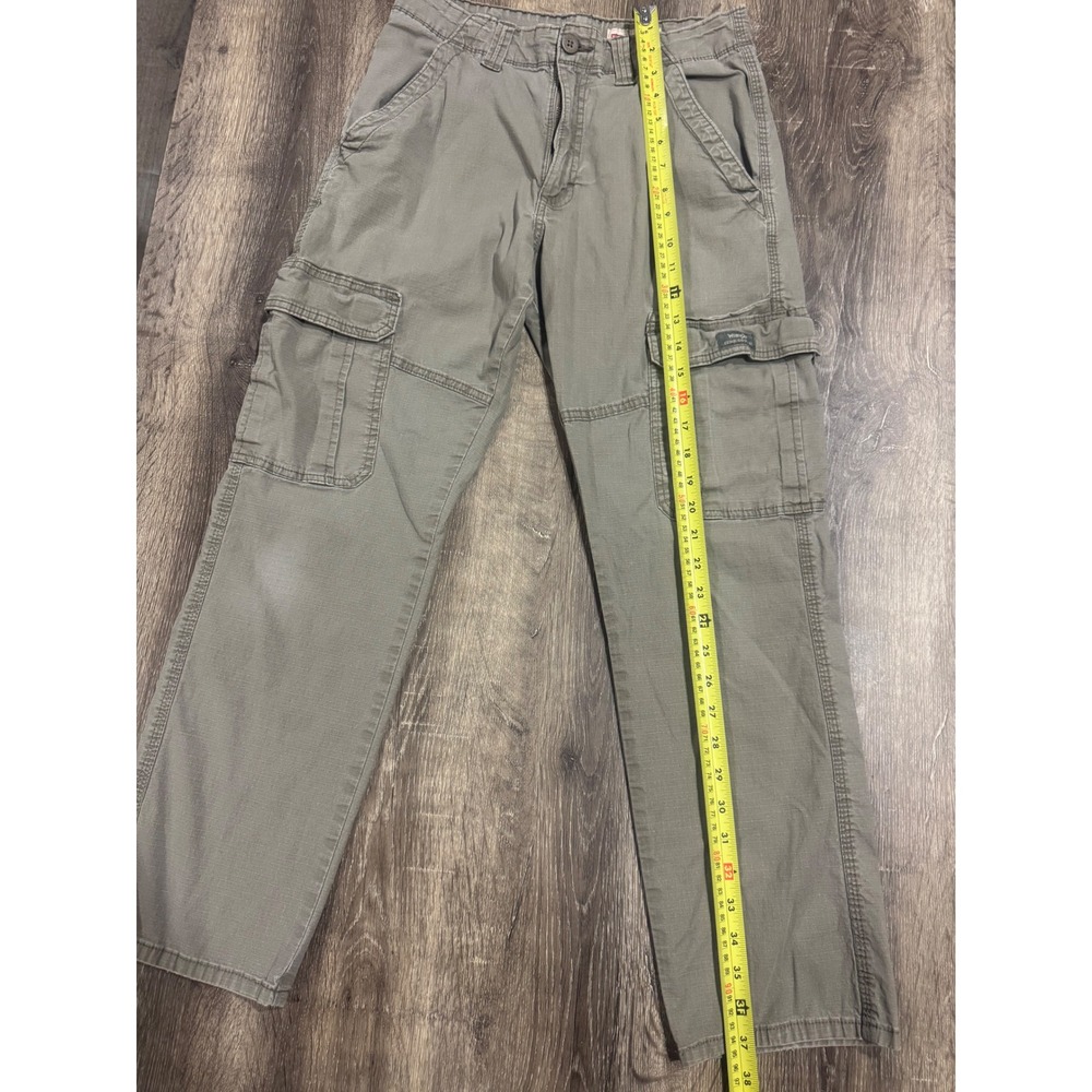 Wrangler Relaxed Fit Ripstop Cargo Pants Olive Green 29x30 Mens Utility Trousers - Picture 6 of 10